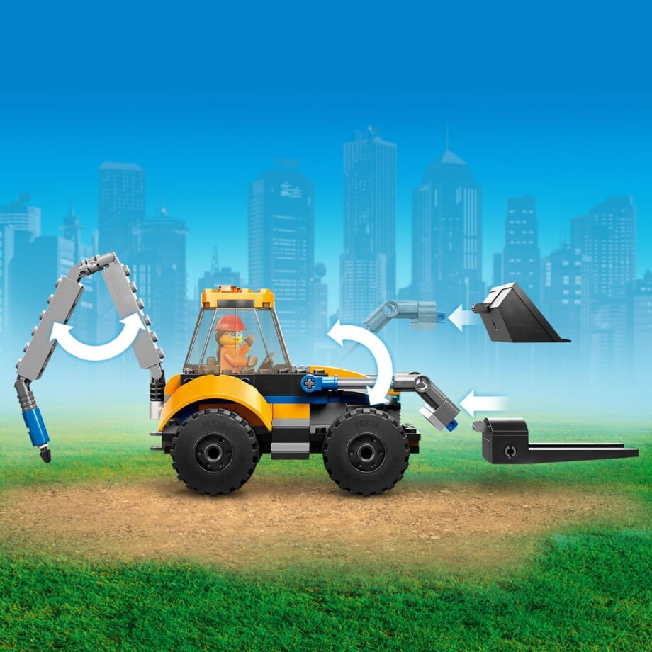 LEGO City Construction Digger 60385 Building Toy - Excavator Model Featuring Tools and Minifigures, Vehicle Building Set for Fun Creative Play, Birthday Gift Idea for Boys, Girls, and Kids Ages 5+ - Image 3