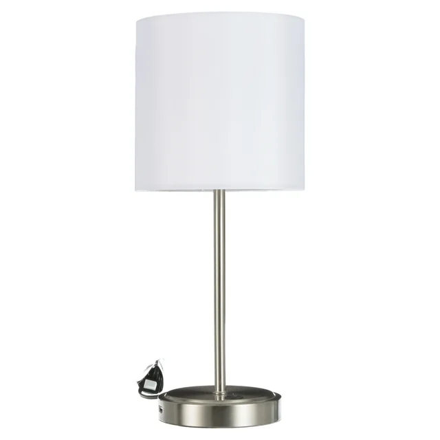 Hometrends Silver Grab and Go Stick Lamp