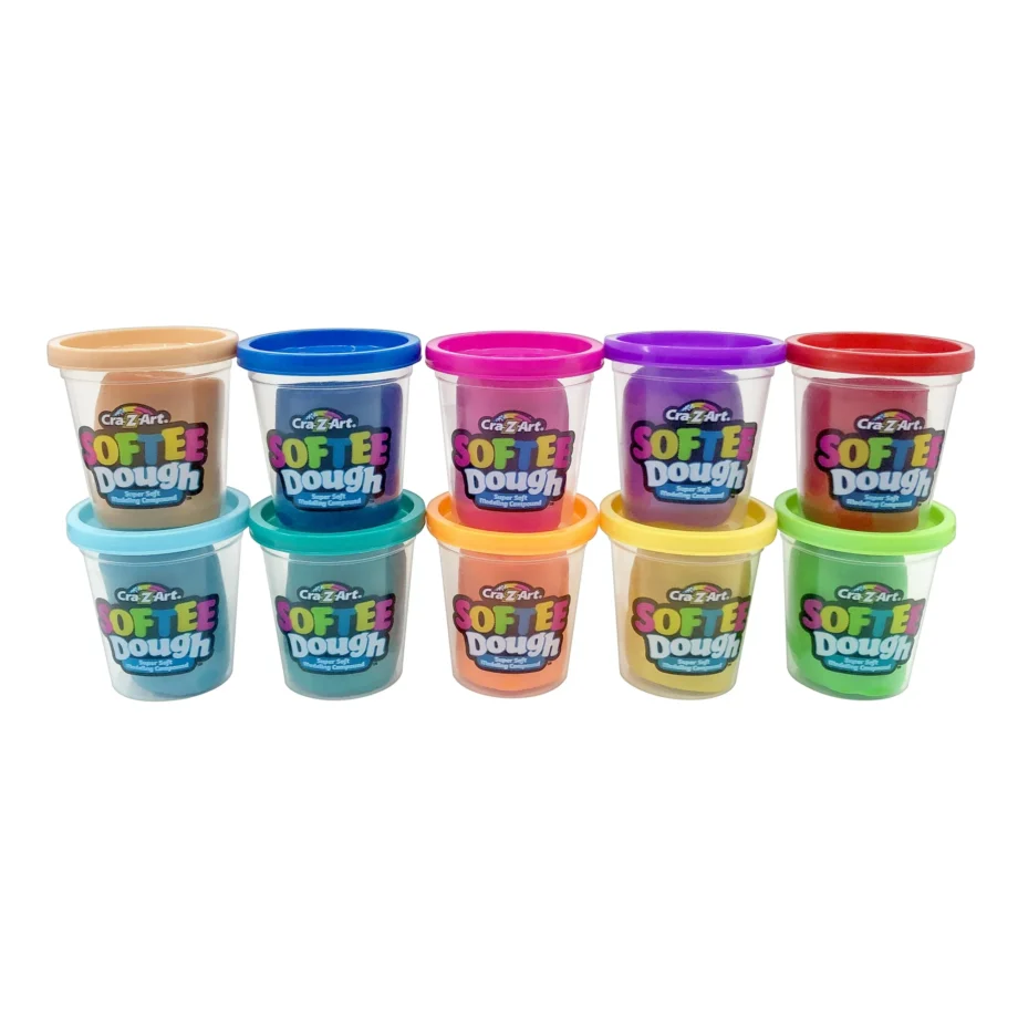 Cra-Z-Art Softee Dough 20 Count 3oz Cans, Multicolor, Unisex Child Ages 2 and up