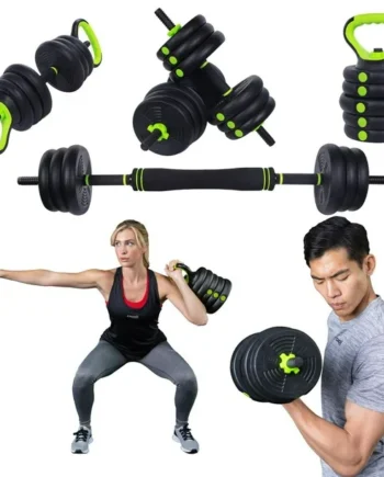 GoZone 50lb Multi-Use Weight Set – Green/Black, Made from durable materials