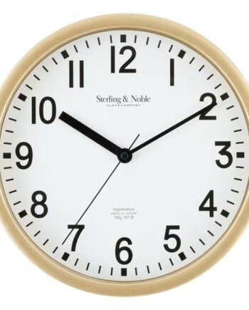 Mainstays Basic Indoor 8.78" Gold Analog Round Modern Wall Clock