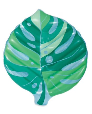 Inflatable Leaf Pool Float, Green & Blue Print, for Kids and Adults, Unisex