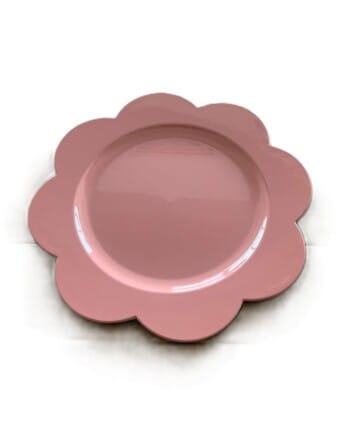 Pink Scallop Dinner Plate