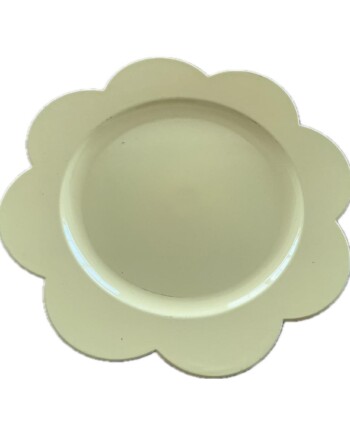 Flower Plate with Scalloped Edge