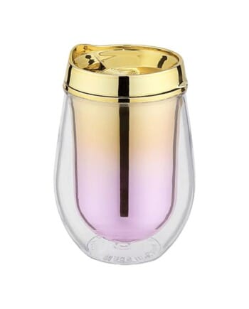 Metallic Ombre Stemless Wine Tumblers - Pink