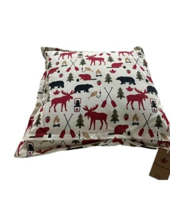Flannel Throw Pillow/Sham Cushion Cover Christmas Winter Deer and Tree White