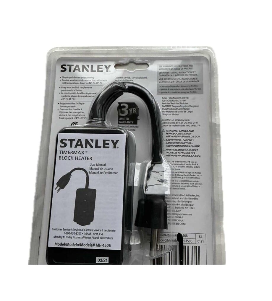 STANLEY TIMERMAX BLOCK HEATER