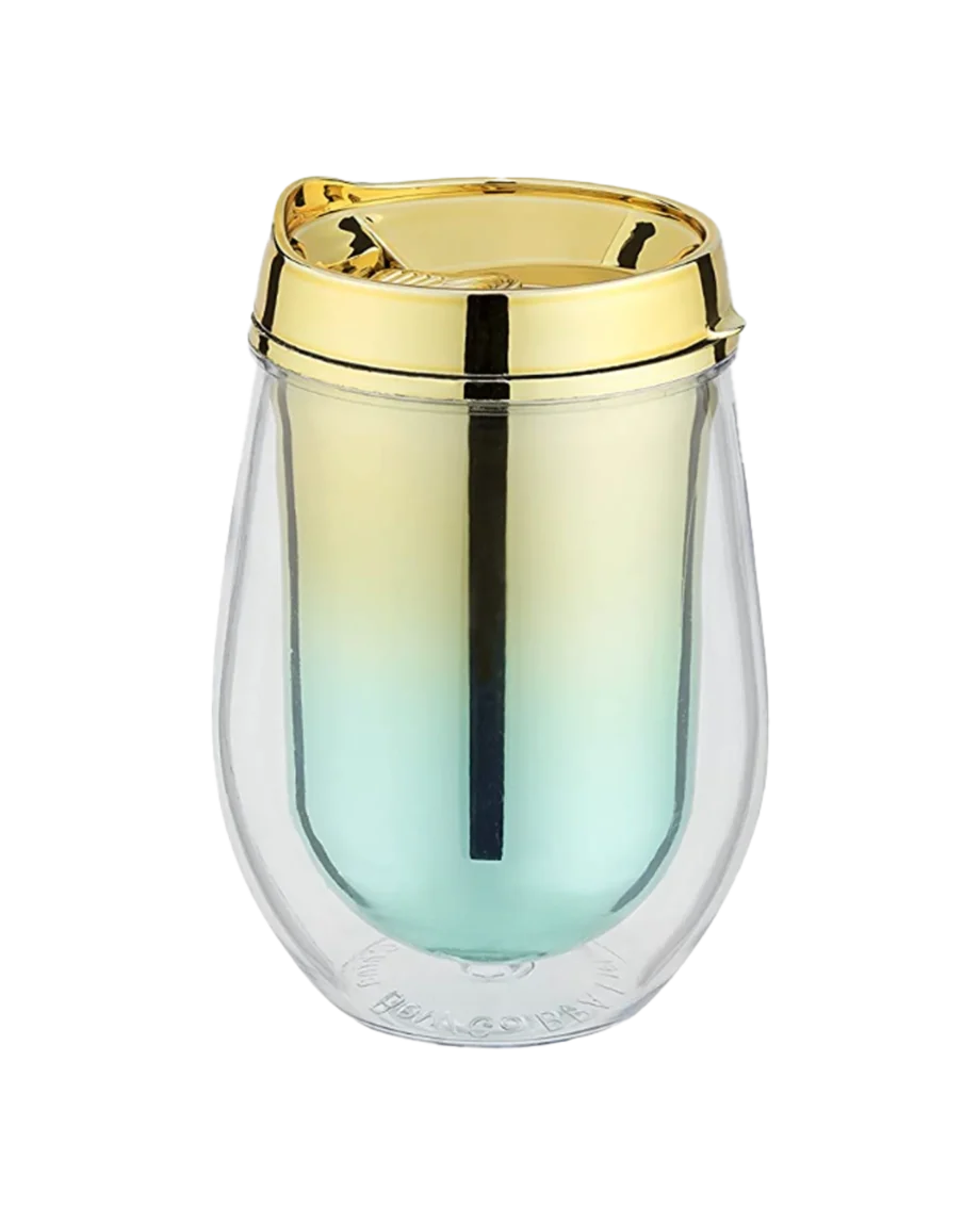Ombre Assorted Stemless Wine Tumblers Blush -Green