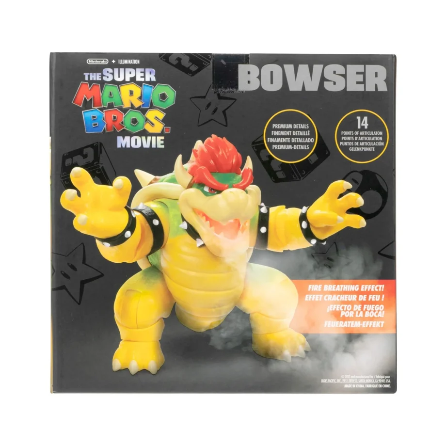 The Super Mario Bros. Movie 7 inch Feature Bowser Action Figure with Fire Breathing Effects - Image 9