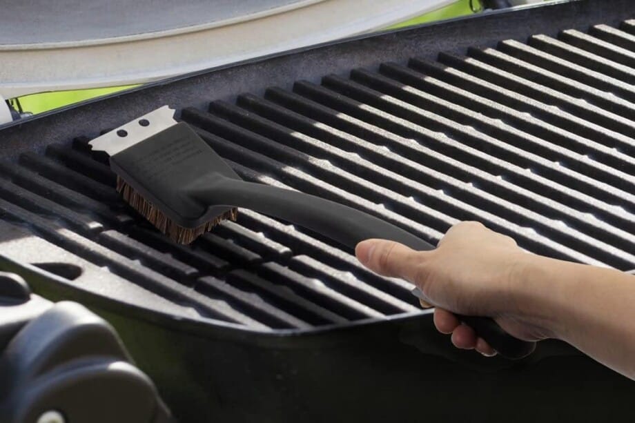 Premium BBQ 14" Palmyra Grill Brush with Plastic Handle - Effortlessly Clean and Maintain Your Grill,Perfect Tool for Summer BBQ with Friends and Family - Image 2