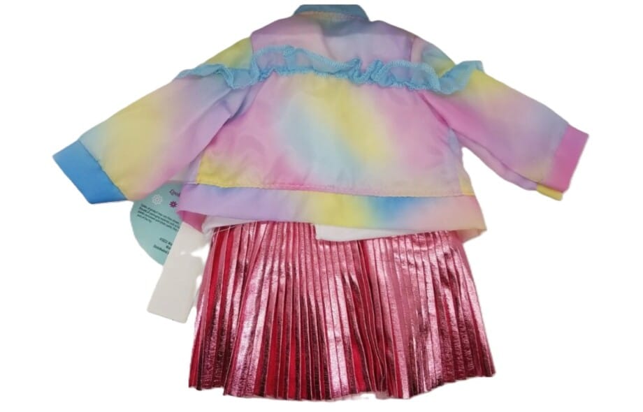 My Life As Rainbow Jacket Shirt & Pink Skirt w/ Headband Outfit for 18" Doll NEW - Image 2