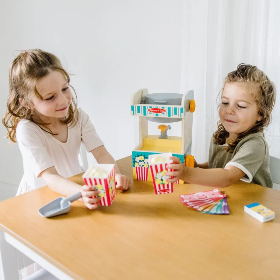 Melissa & Doug Fun at the Fair! Wooden Popcorn Popping Play Food Set - Image 7