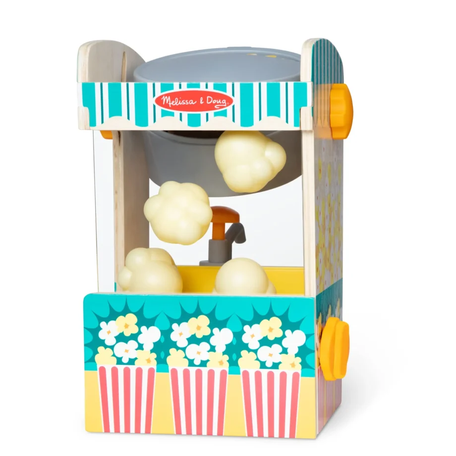 Melissa & Doug Fun at the Fair! Wooden Popcorn Popping Play Food Set - Image 2