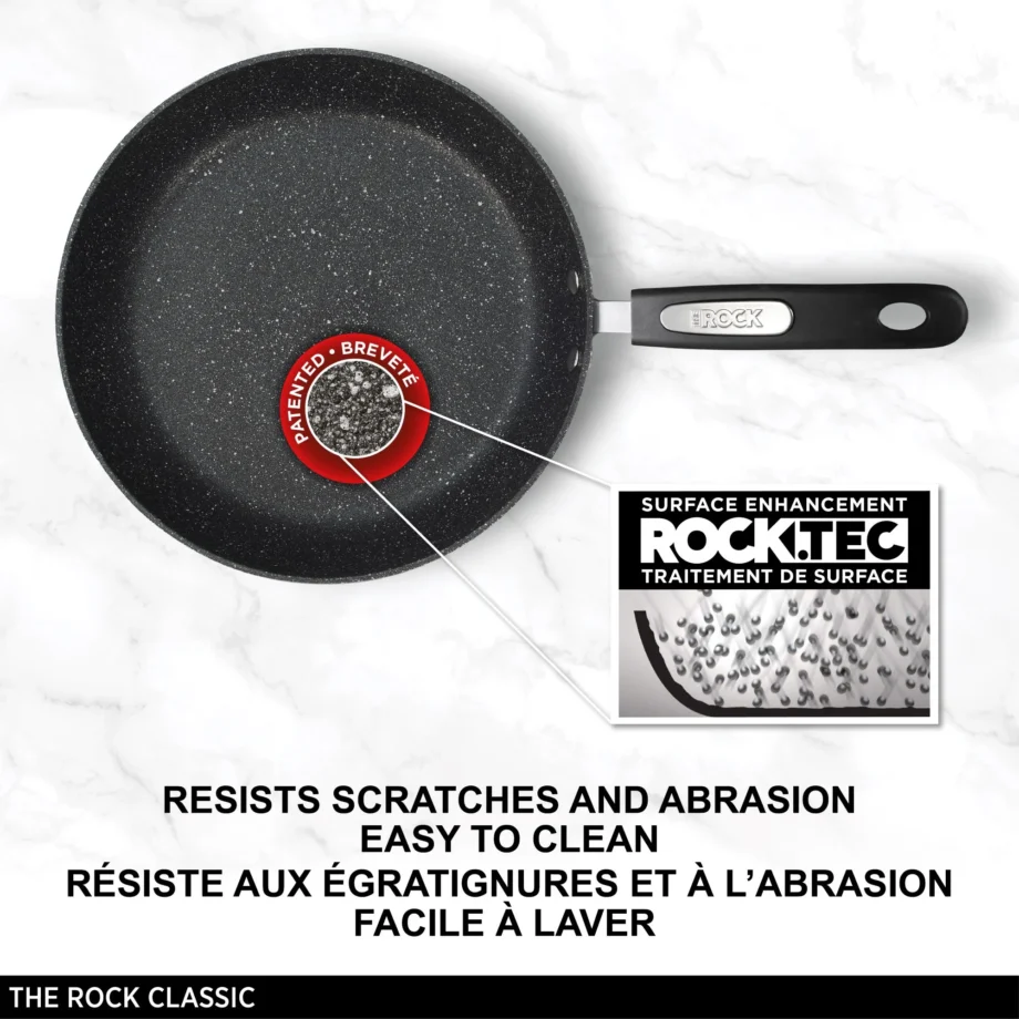 The Rock by Starfrit 10" Stir Fry Pan, Black Enhanced Nonstick Surface - Image 5