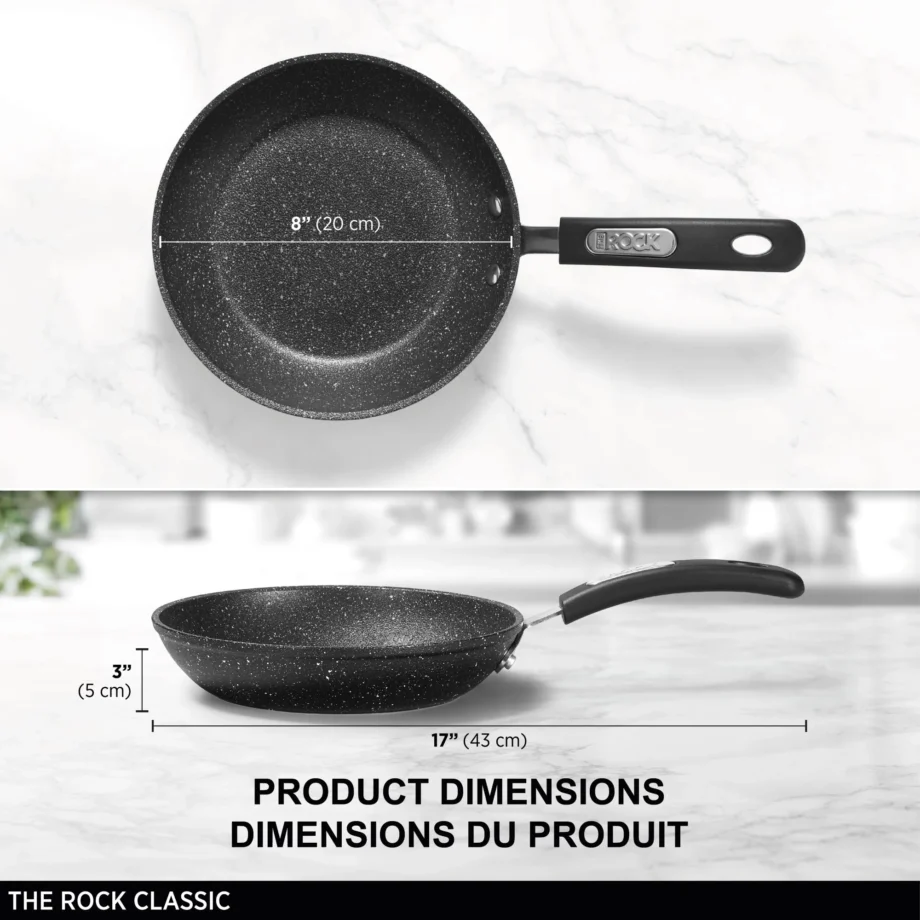 The Rock by Starfrit 10" Stir Fry Pan, Black Enhanced Nonstick Surface - Image 3