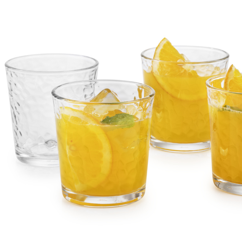 Libbey Crinkle Double-Old-Fashioned Glasses, Set of 4, 13 oz/386 mL - Image 3