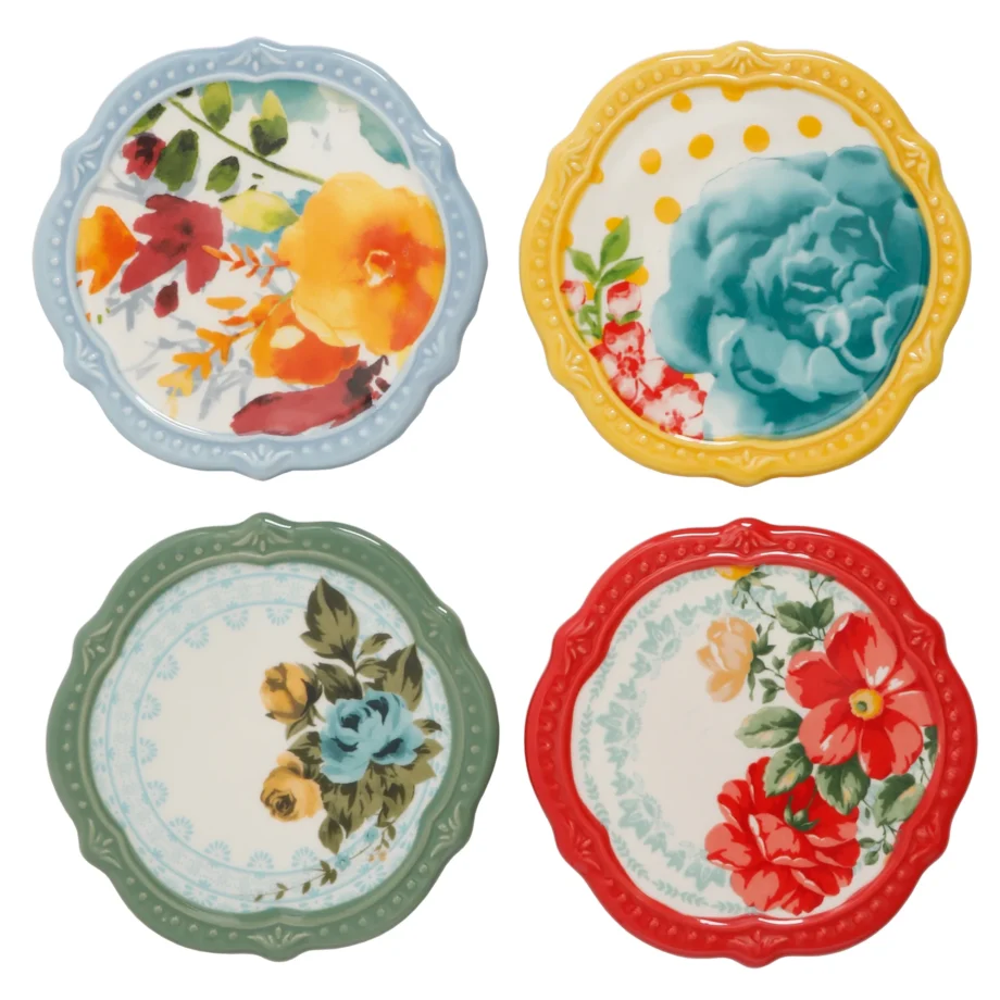 The Pioneer Woman Flea Market 4-Piece Stoneware Coasters