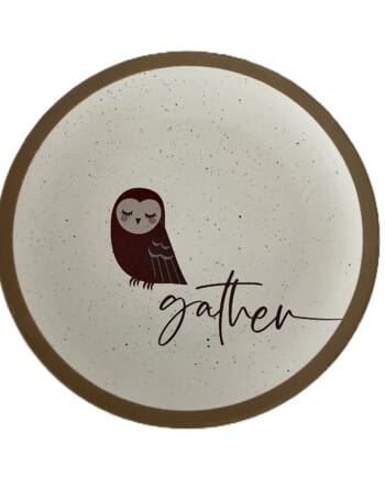 Owl Gather Dinner Plate Round
