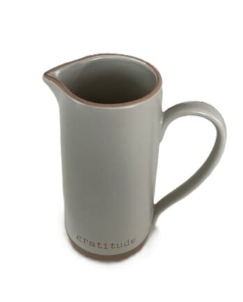 Cream Stonewere Gratitude Pitcher