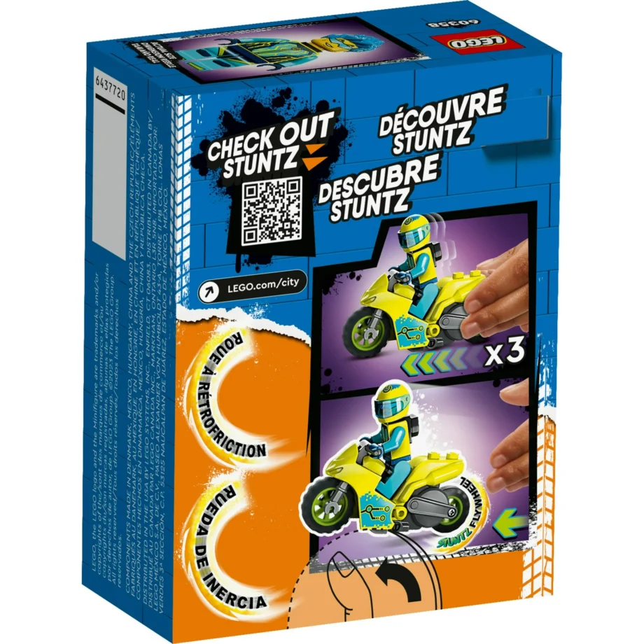 LEGO City Stuntz Cyber Stunt Bike Action Toy Motorbike 60358 - Image 4