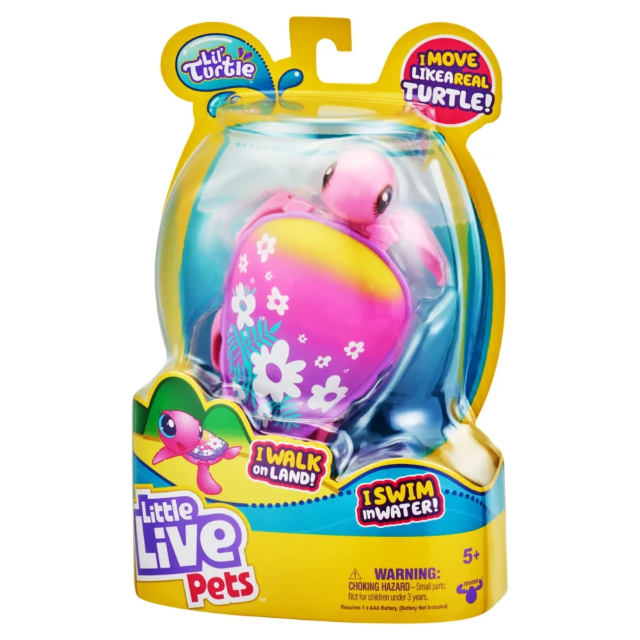 Little Live Pets, Lil' Turtle Beach Bloom, Interactive Toy Turtle That Swims In Water And Moves On Land, Ages 4+ - Image 2