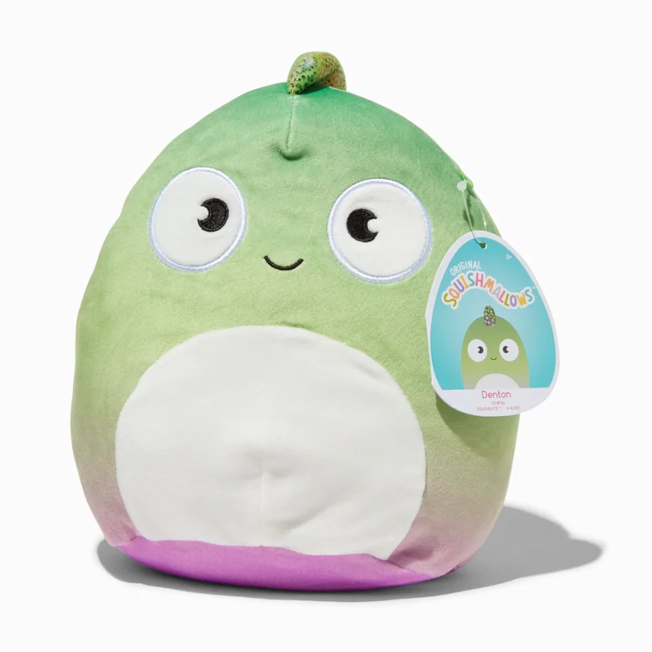 Squishmallow Denton Chameleon Lizard Soft Ombre Pink Green Plush - Image 4