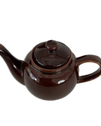Vintage Small Brown Glazed Teapot
