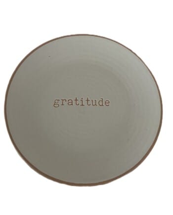 Dinner Plate Gratitude Stoneware Dinner Plate