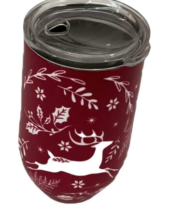 Christmas Snowflake Travel Mug in Red Travel Tumbler