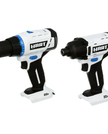 HART 20V Drill/Impact Kit 1.5Ah Lithium-Ion Batteries, 3-Jaw - Batteries not Included