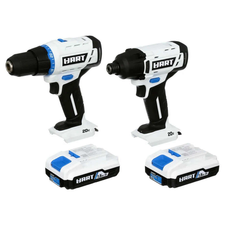 HART 20V Drill/Impact Kit 1.5Ah Lithium-Ion Batteries, 3-Jaw - Batteries not Included - Image 4