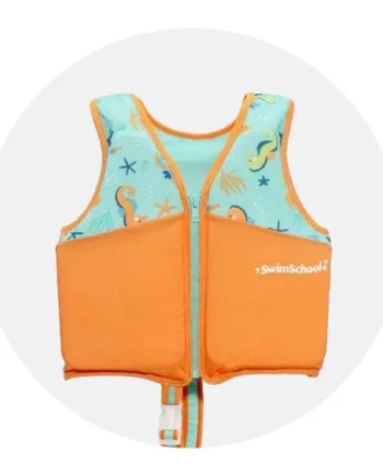 Swim School Swim Trainer Vest - Orange and Blue