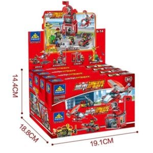 4 in 1 city fire series children diy enlightenment assembled building blocks educational intelligence toy