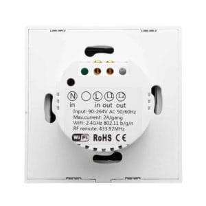 sonoff t1 eu ac90v 250v 600w smart wifi wall touch light switch 1 gang touch/wifi/433 rf/app remote smart home controller work with alexa 2ch