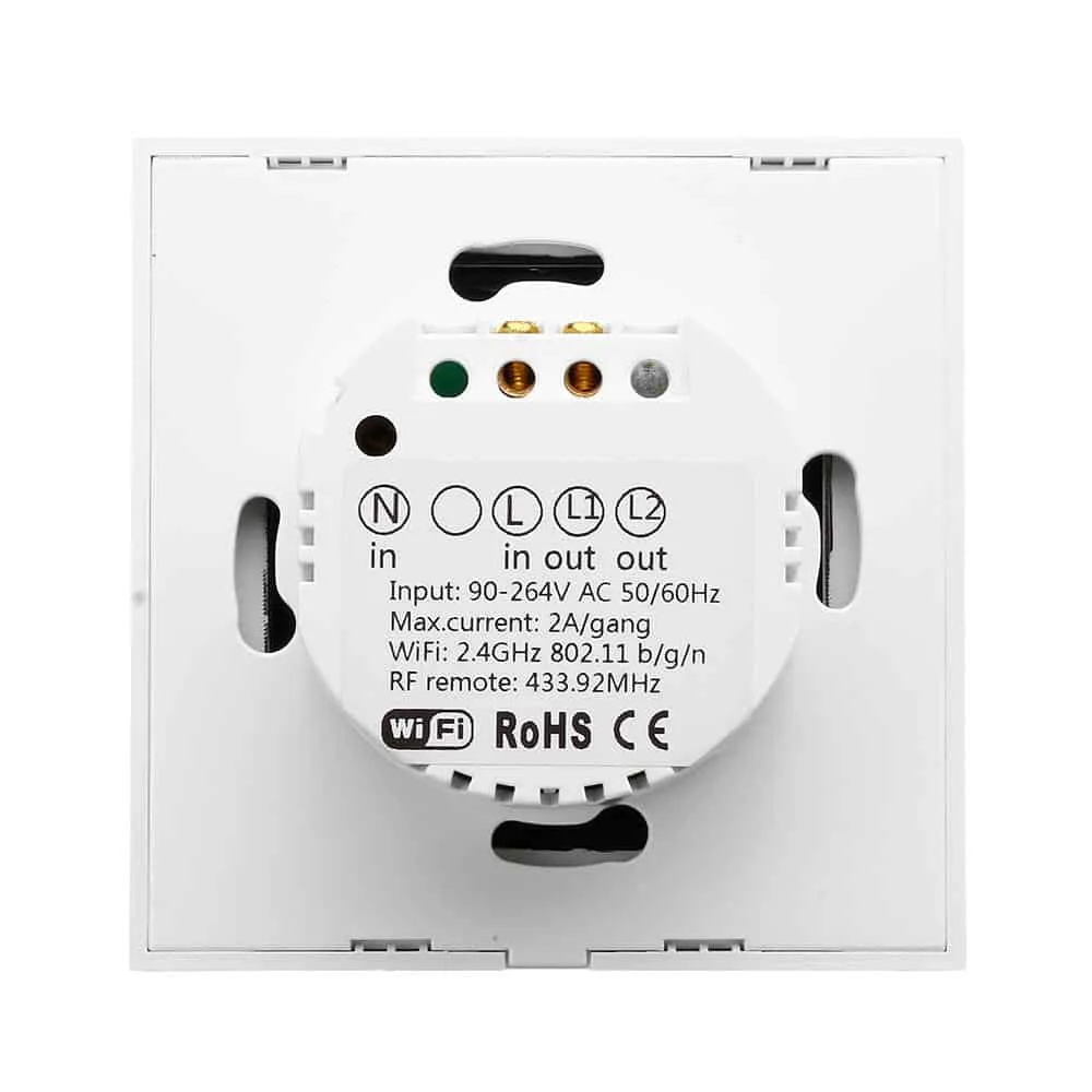 sonoff t1 eu ac90v 250v 600w smart wifi wall touch light switch 1 gang touch/wifi/433 rf/app remote smart home controller work with alexa 2ch