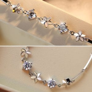 frangipani five leafed flower bracelet flower couple bracelet