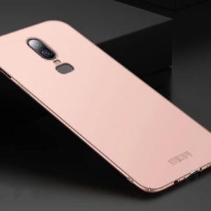 ultra thin frosted pc case for oneplus 6 from mofi (rose gold)