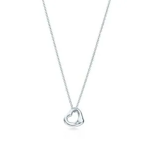 fashion necklace heart design hollow simple necklace (silver)