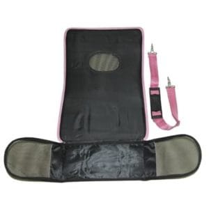 travel totes dog carrier bags, middle size: 42 x 21 x 30cm grid pattern (pink)