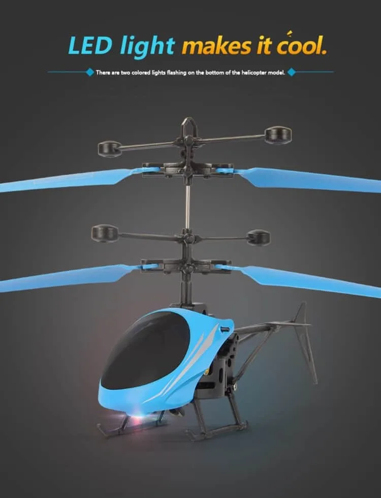 infrared sensor mini helicopter with led light utoghter 69202 2ch (red)