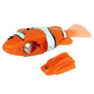 robot fish / electric pet fish toy, size: 7.5cm x 1.8cm x 3.5cm(orange)