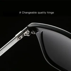 men retro fashion aluminum magnesium frame uv400 polarized sunglasses (grey+ silver)