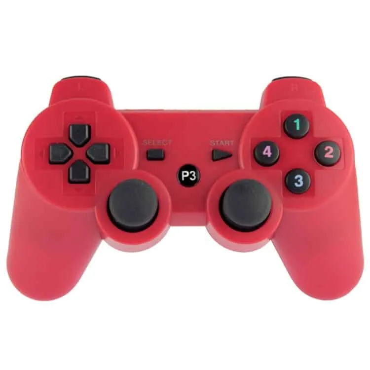 double shock iii wireless controller, manette sans fil double shock iii for sony ps3, has vibration action (red)