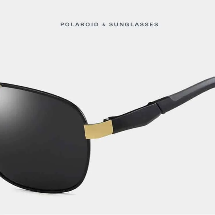 men fashion uv400 aluminium magnesium alloy frame polarized sunglasses (silver + blue)