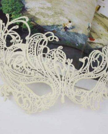 Halloween Masquerade Party Dance Sexy Lady Lace Phoenix Mask (White)