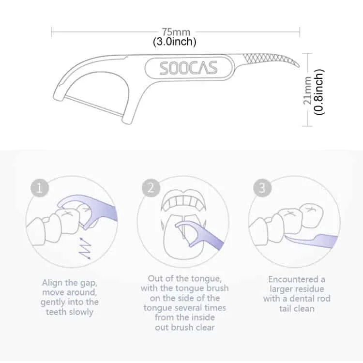 original xiaomi soocas professional care dental floss (purple)