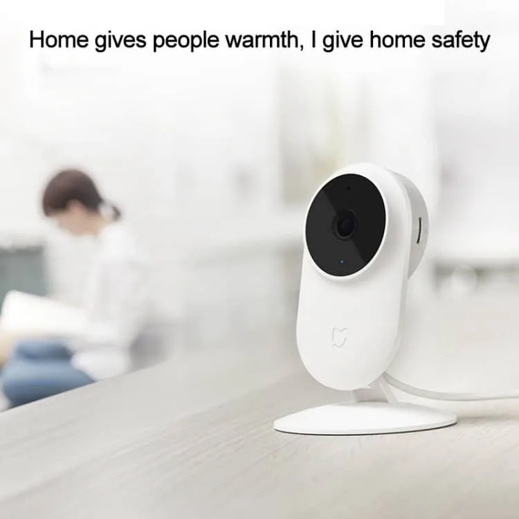 xiaomi mijia smart home security 130 degrees wide angle 1080p full hd wifi ip camera, us plug (white)