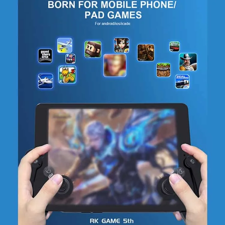 touch screen gamepad mobile game controller android & ios phone (black)