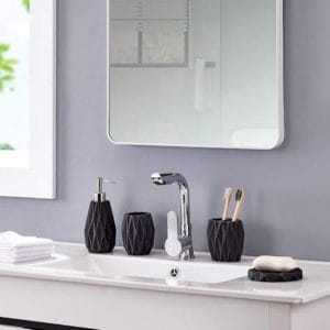 ceramic toothbrush holder pattern artistic design bathroom organization