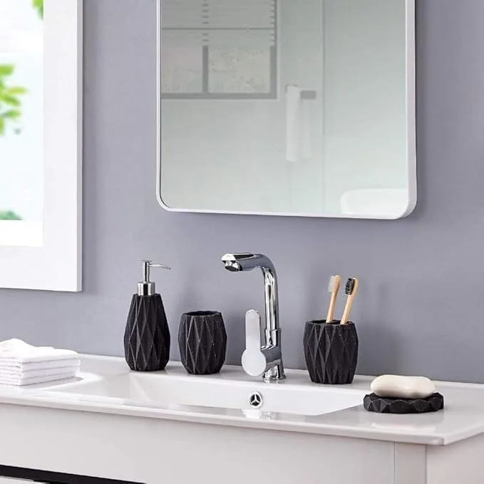 ceramic toothbrush holder pattern artistic design bathroom organization